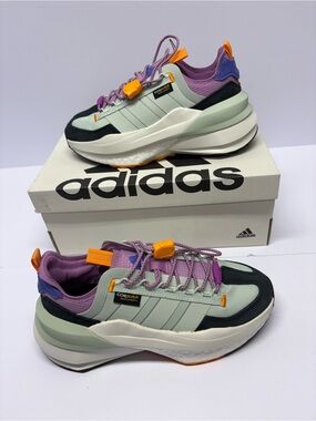 Adidas Avryn X Women's Running Shoes Linen Green Purple CORDURA II0050 Size 5.5